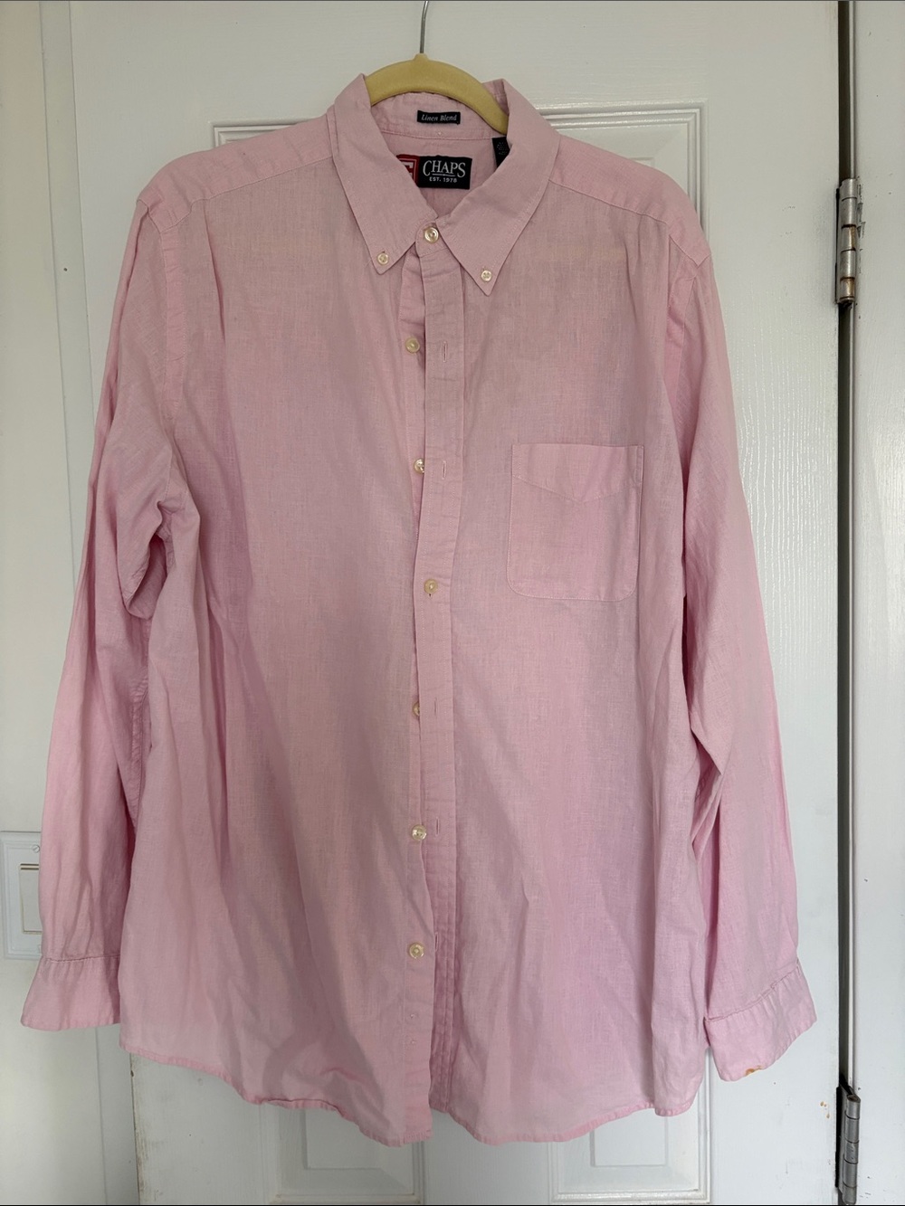 Chaps Men's Light Pink Button-Down Shirt